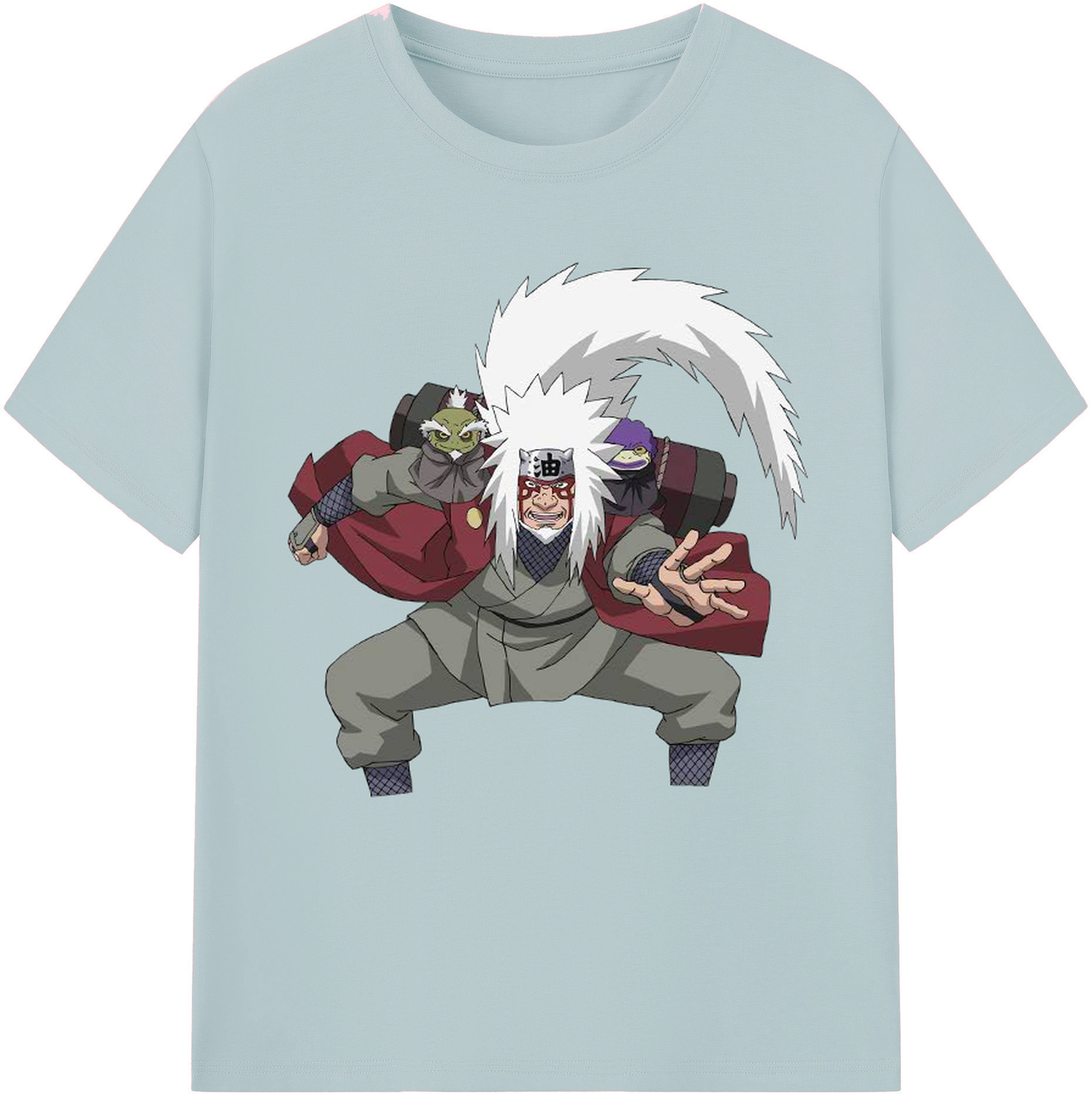 （画像用） NARUTO -ナルト- 自来也（じらいや） Jiraiya 綿100％半袖Tシャツ（フロントプリント）